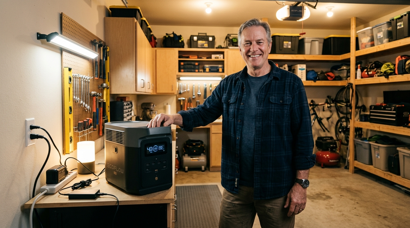 Home with power on thanks to backup